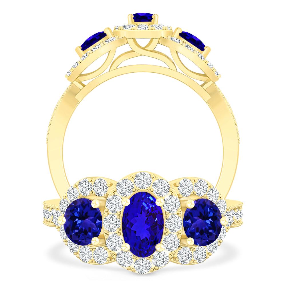 Yellow Gold - Tanzanite