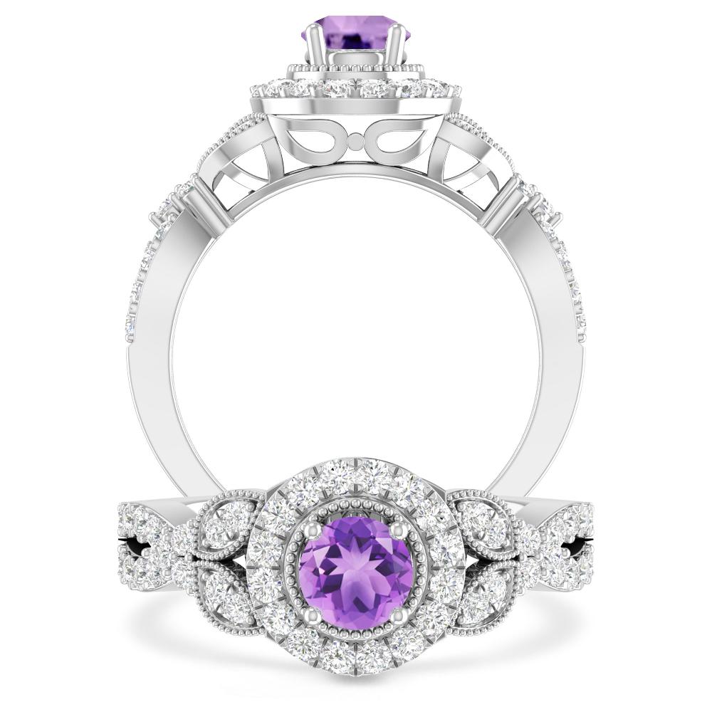 White Gold - Amethyst