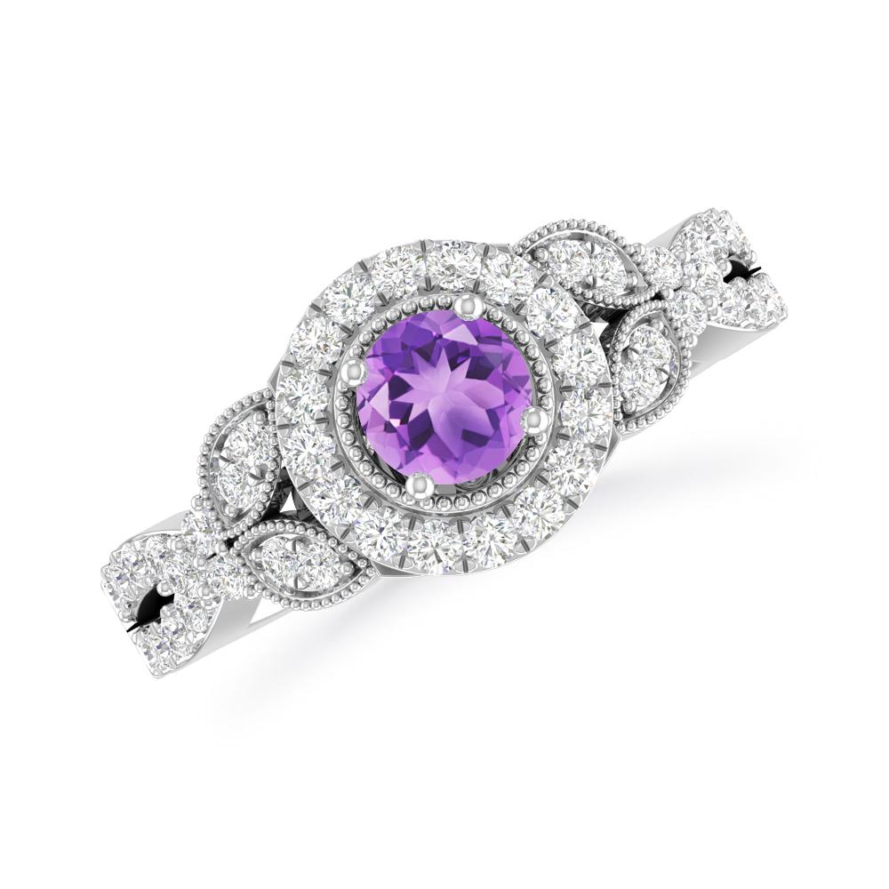 Yellow Gold - Amethyst