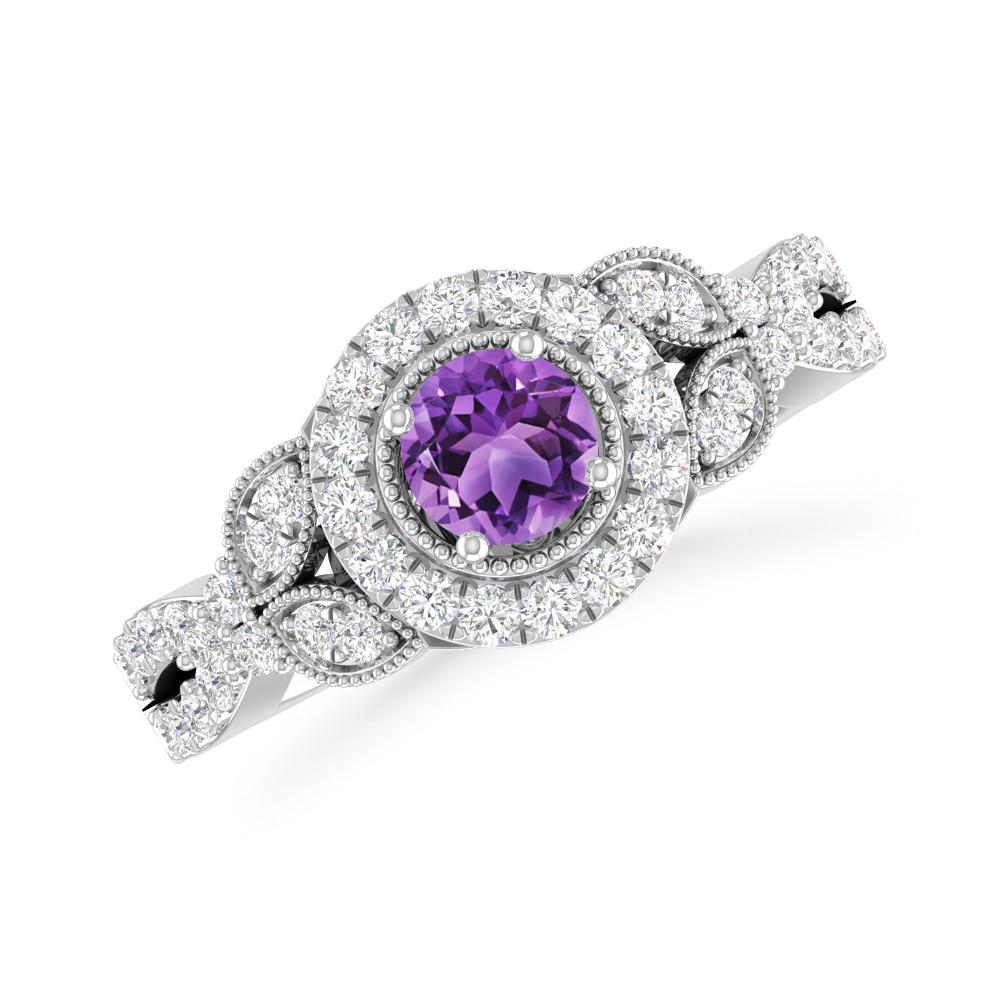 White Gold - Amethyst