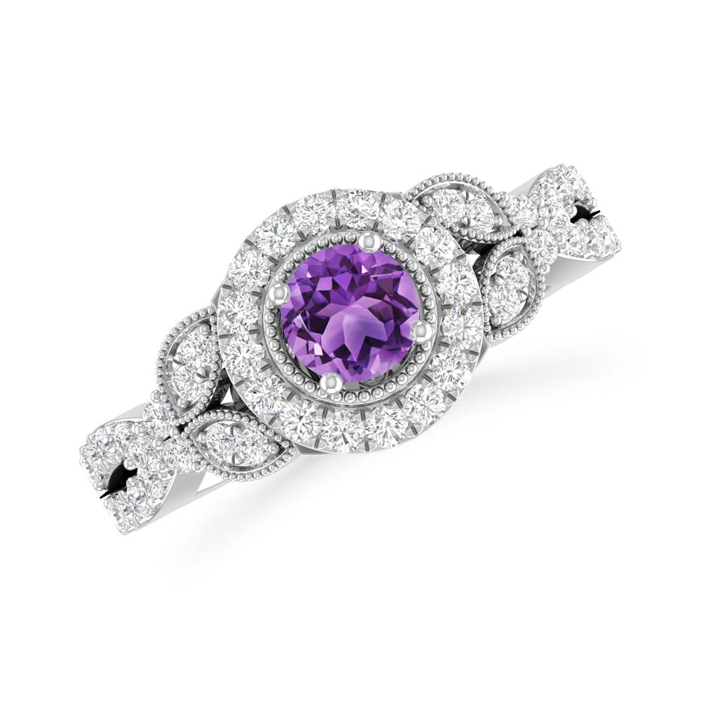 Yellow Gold - Amethyst