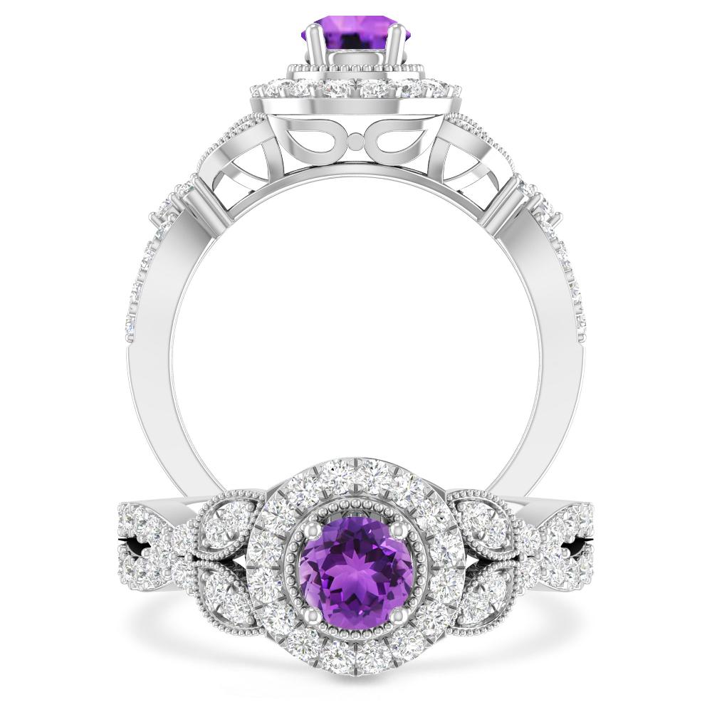 White Gold - Amethyst