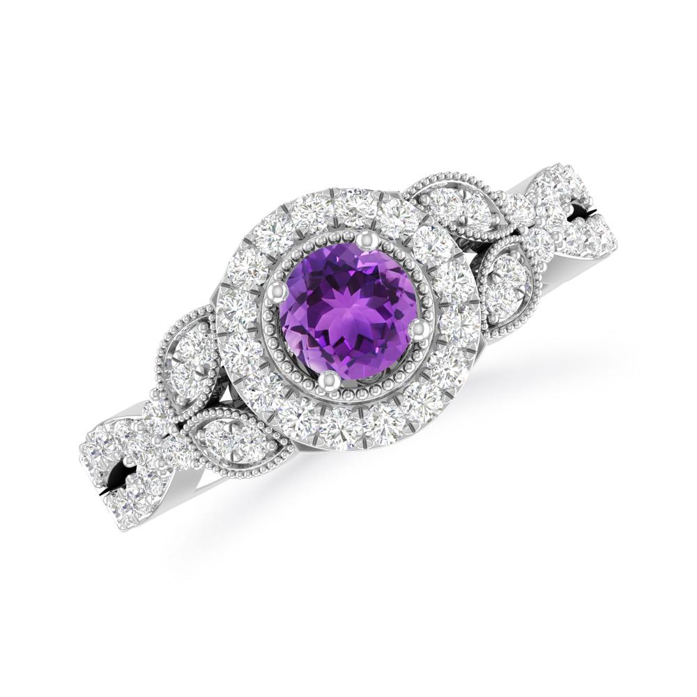 White Gold - Amethyst