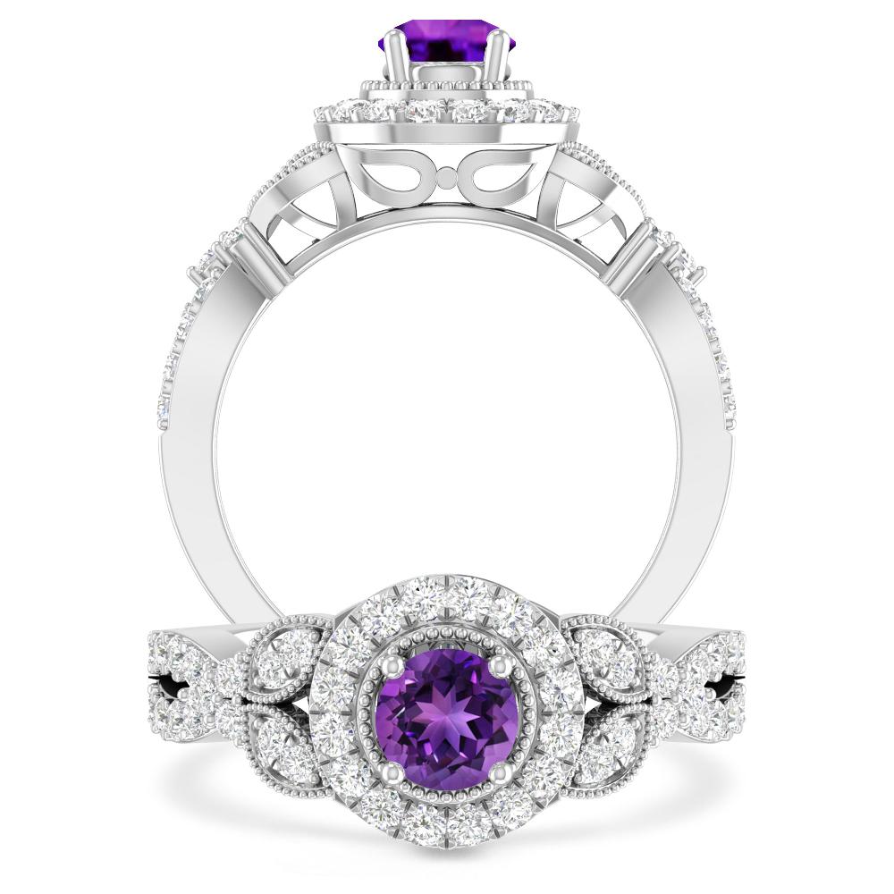 White Gold - Amethyst