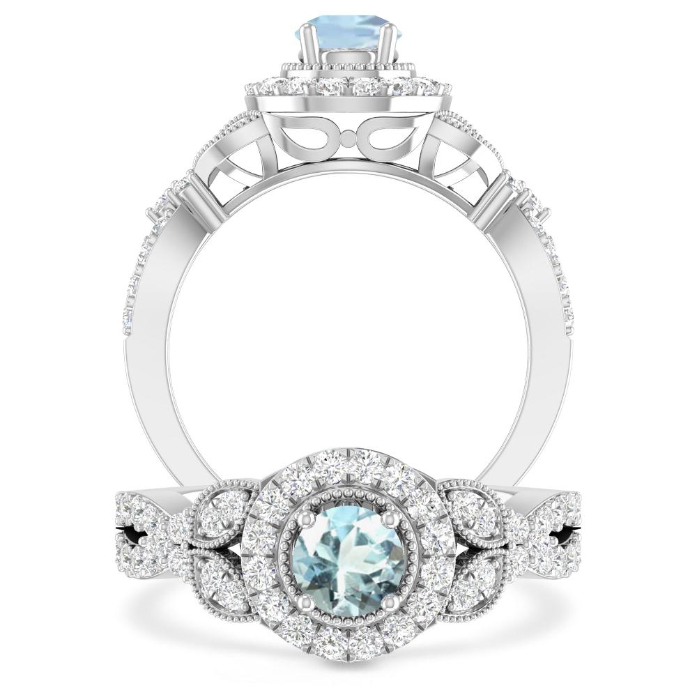 White Gold - Aquamarine