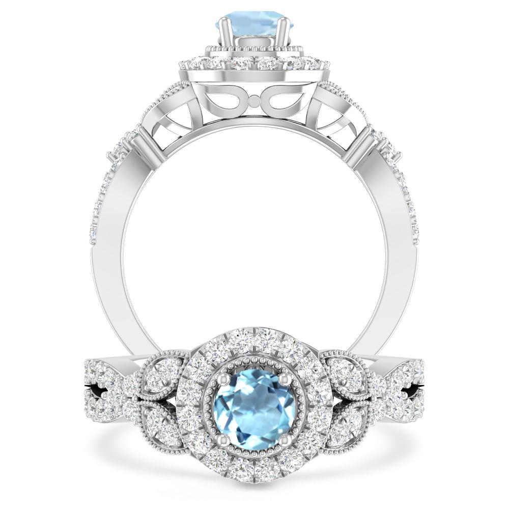 White Gold - Aquamarine