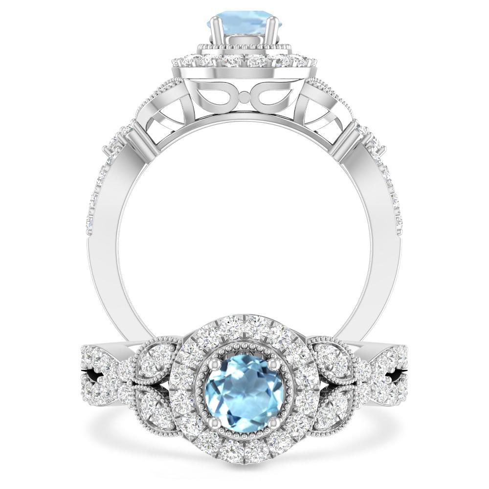 White Gold - Aquamarine