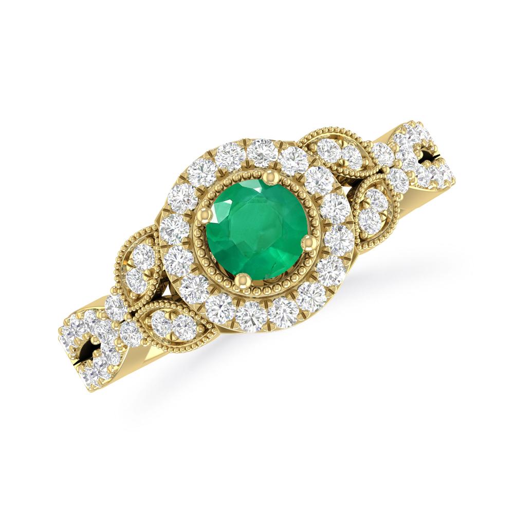 Yellow Gold - Emerald