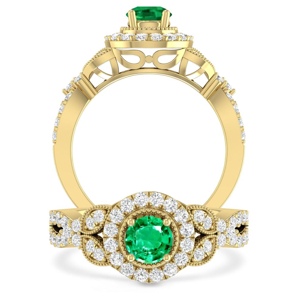 Yellow Gold - Emerald