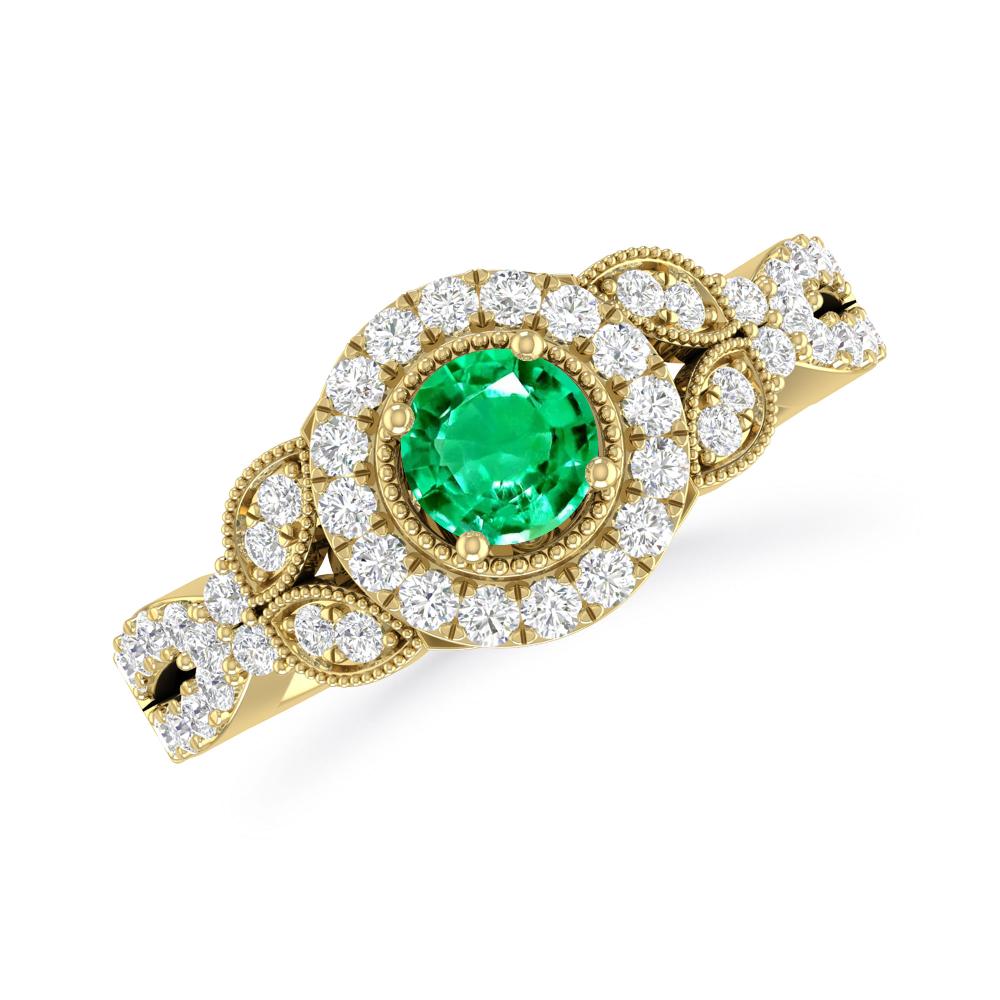 Yellow Gold - Emerald