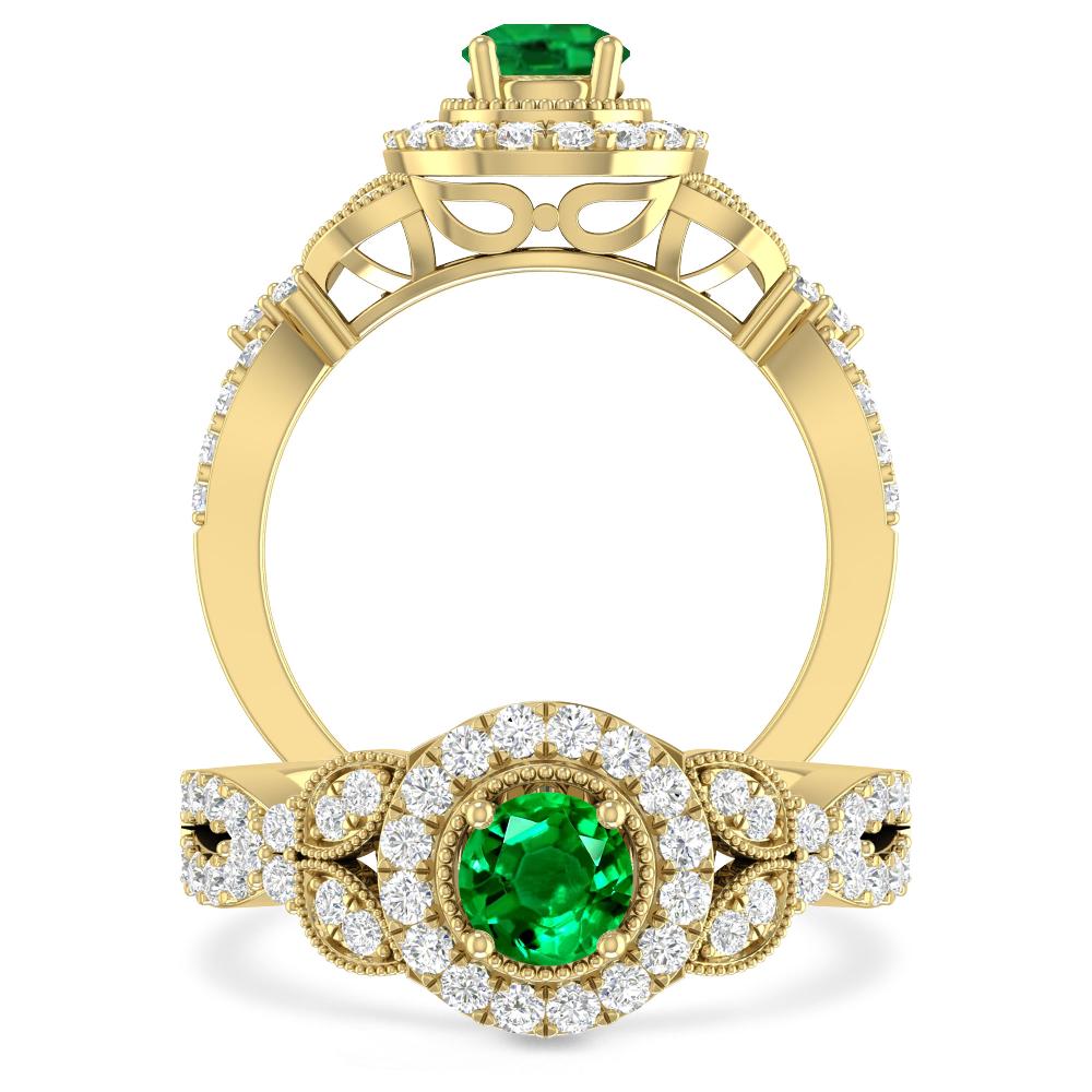 Yellow Gold - Emerald