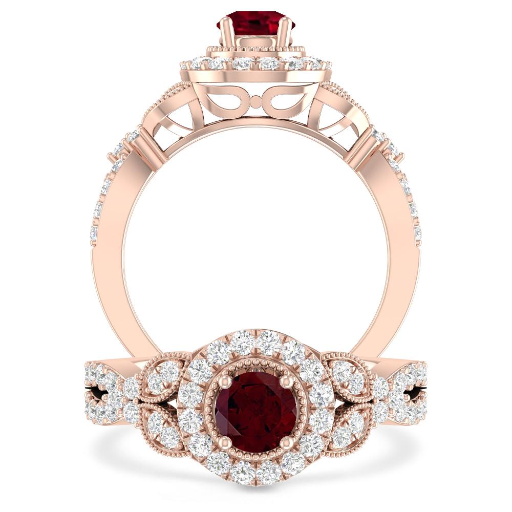Rose Gold - Garnet