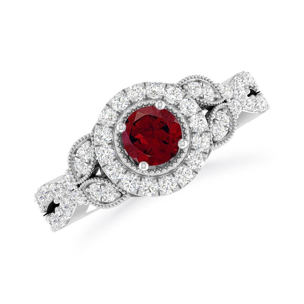 White Gold - Garnet