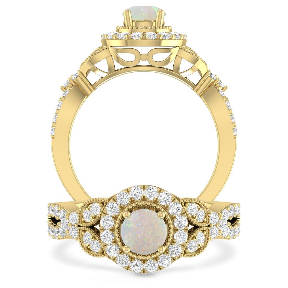 Yellow Gold - Opal