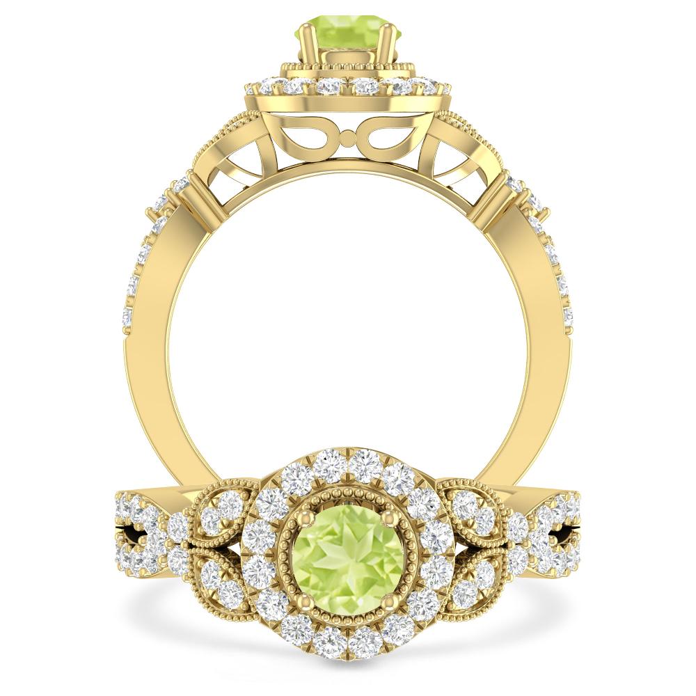 Yellow Gold - Peridot