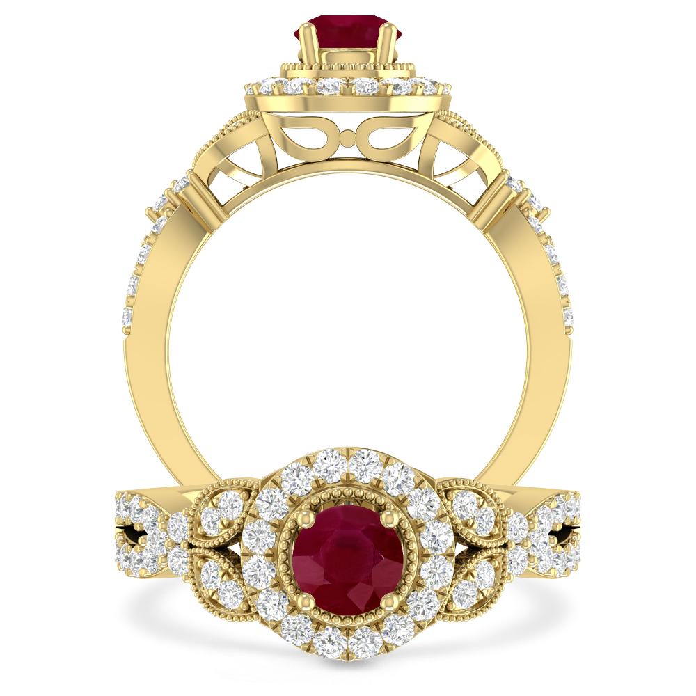 Yellow Gold - Ruby