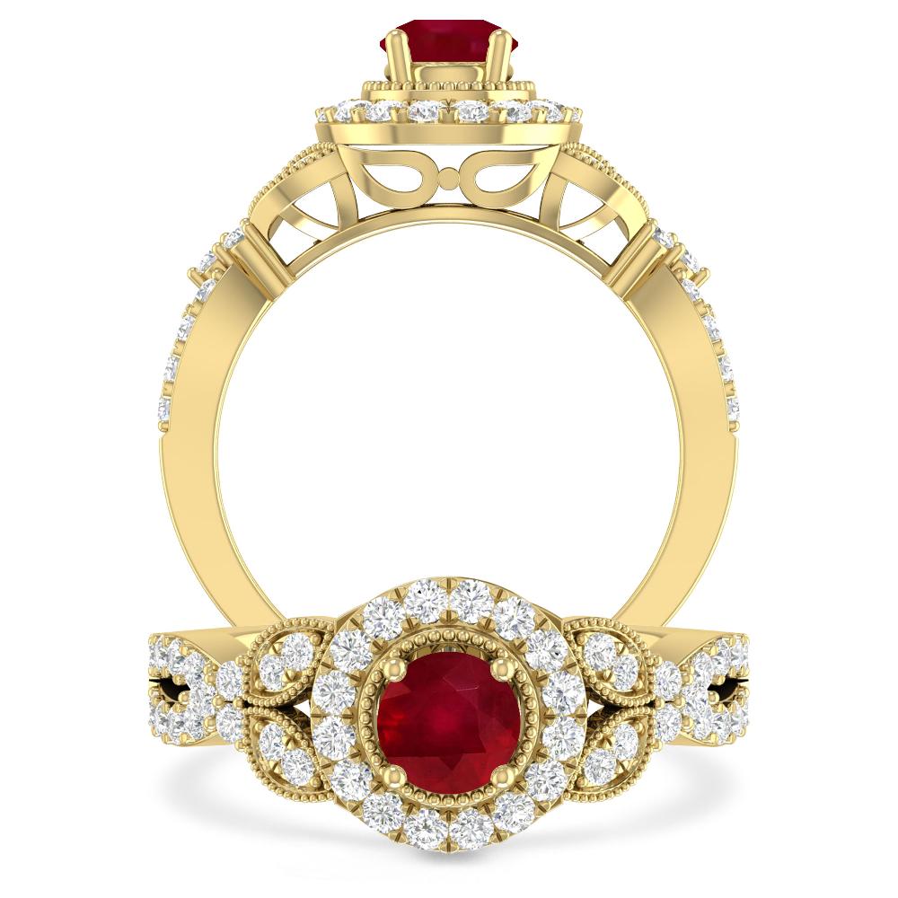 Yellow Gold - Ruby