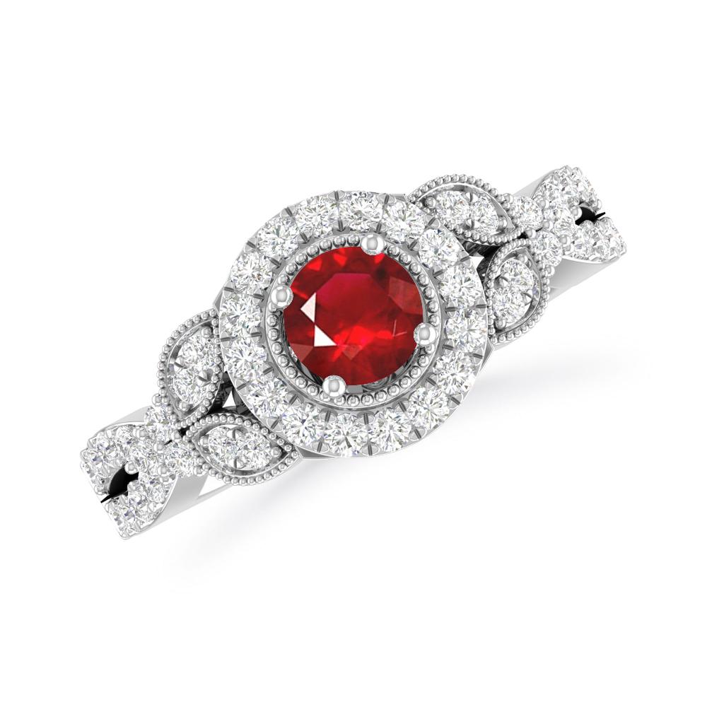 White Gold - Ruby