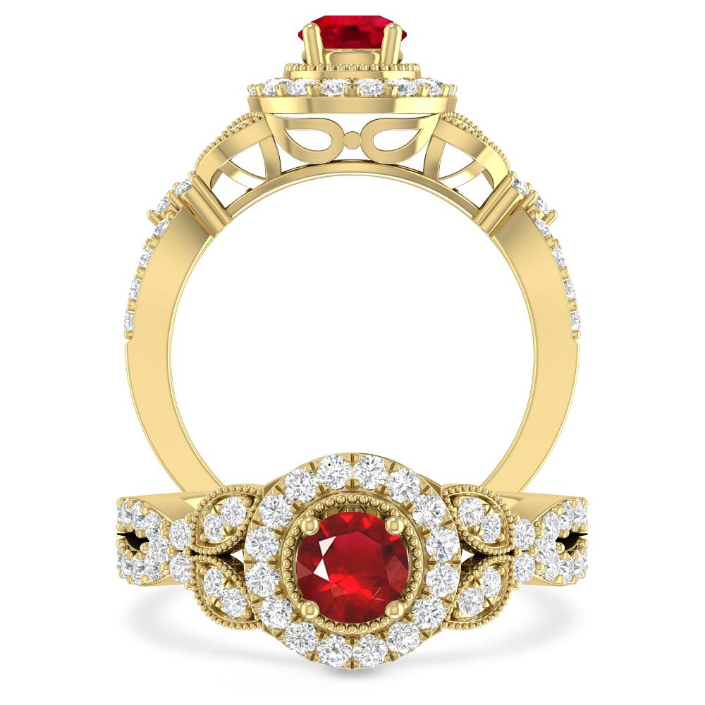 Yellow Gold - Ruby