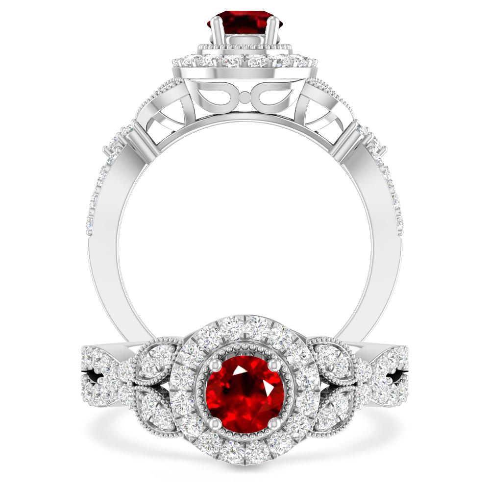 White Gold - Ruby