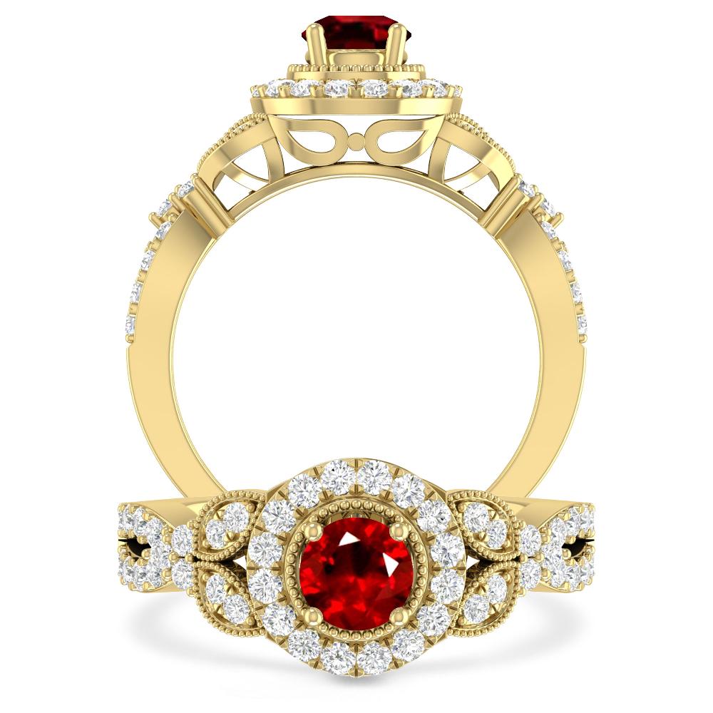 Yellow Gold - Ruby