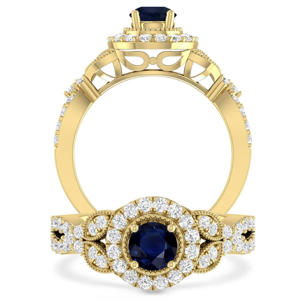 Yellow Gold - Sapphire