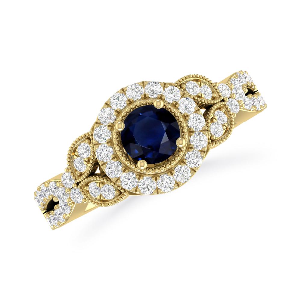 Yellow Gold - Sapphire