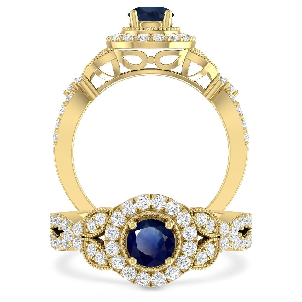 Yellow Gold - Sapphire
