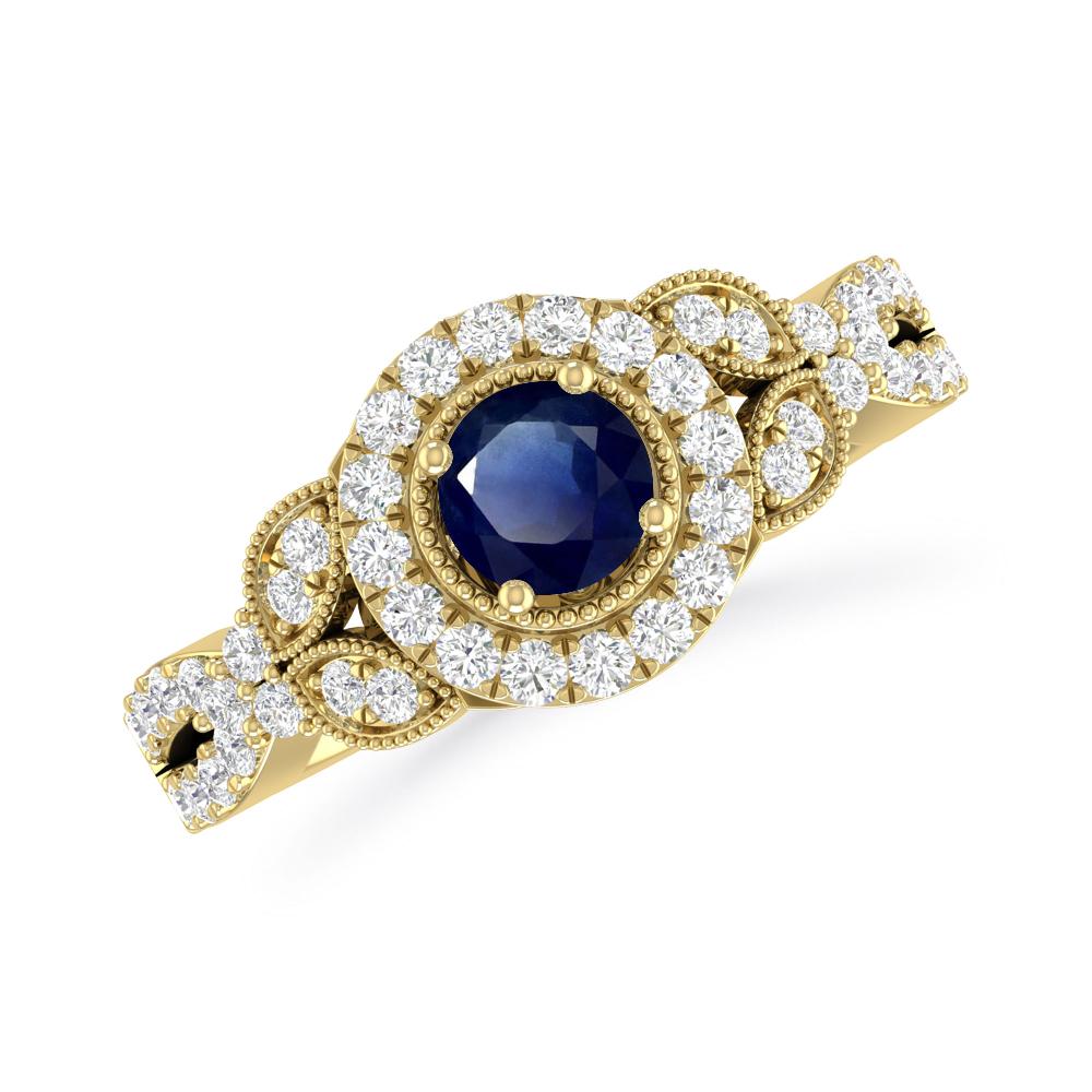 Yellow Gold - Sapphire