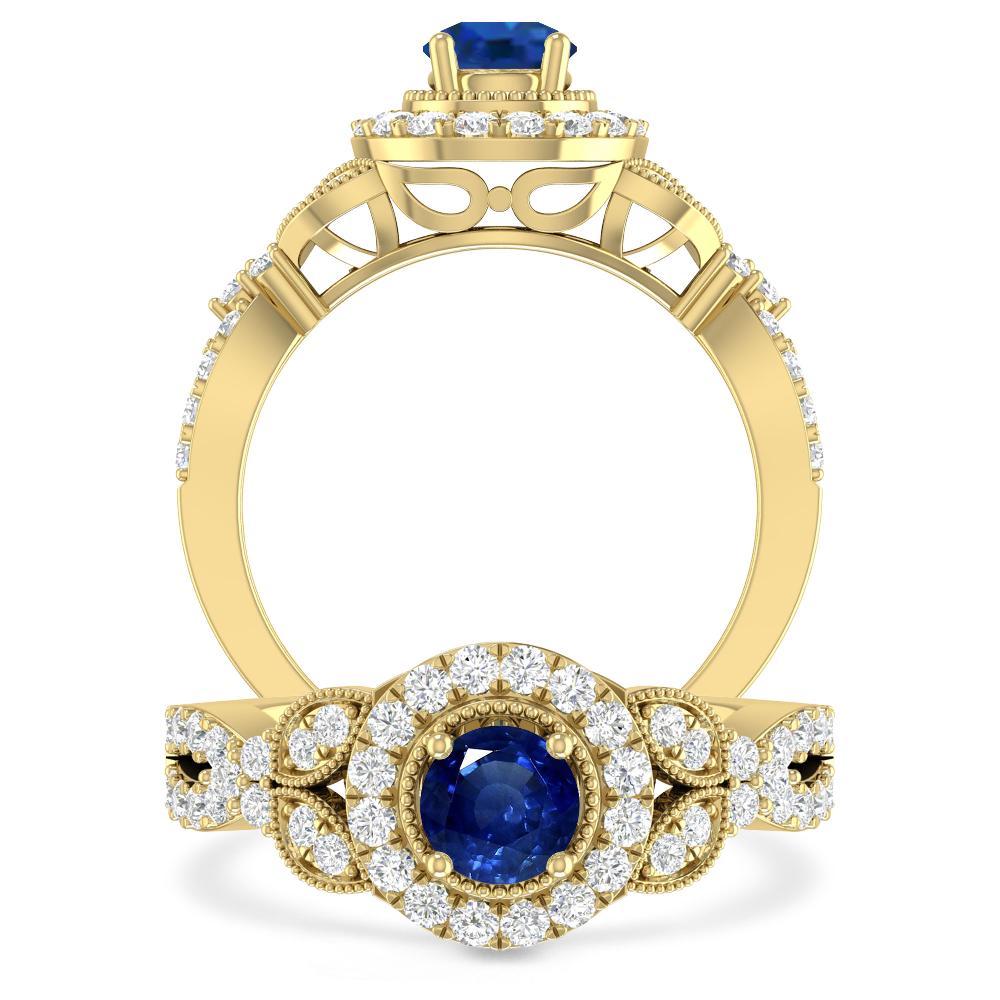 Yellow Gold - Sapphire