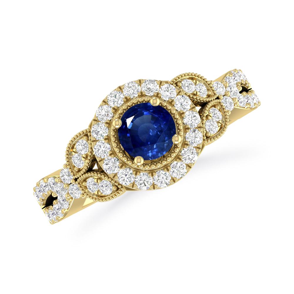 Yellow Gold - Sapphire