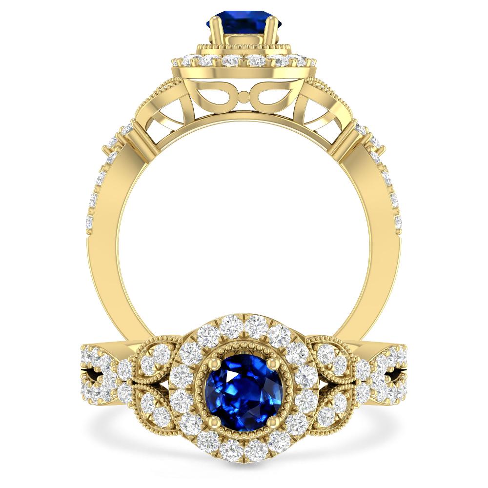 Yellow Gold - Sapphire