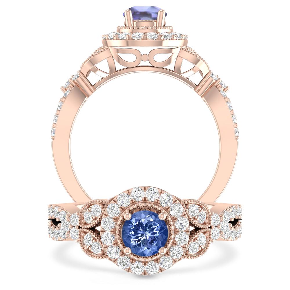 Rose Gold - Tanzanite