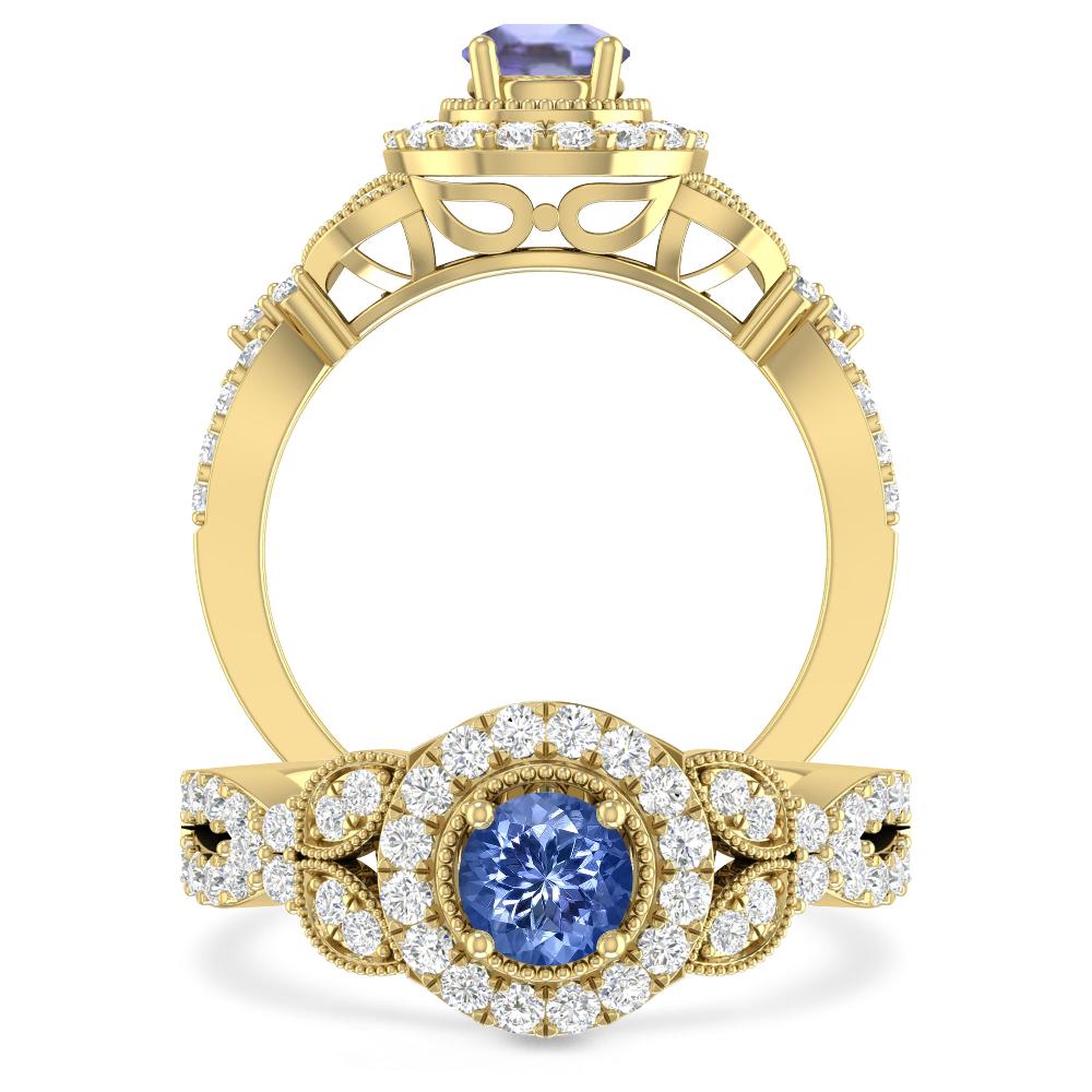 Yellow Gold - Tanzanite