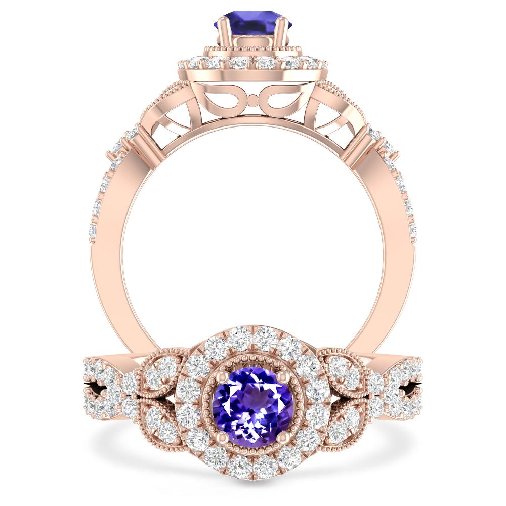 Rose Gold - Tanzanite