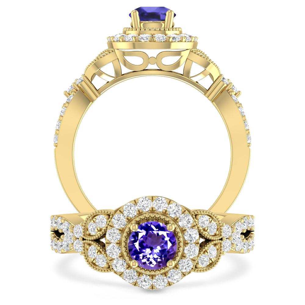 Yellow Gold - Tanzanite