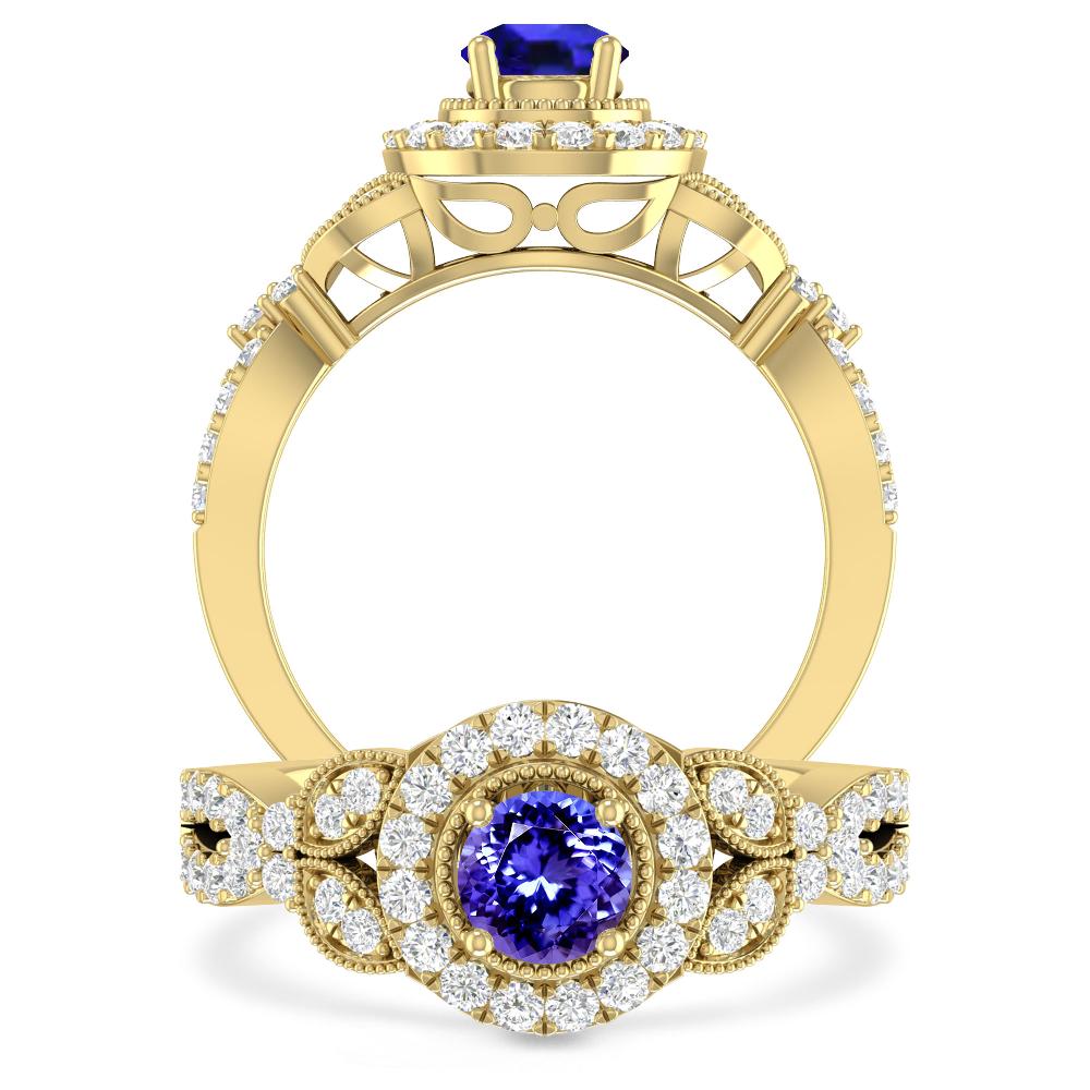 Yellow Gold - Tanzanite