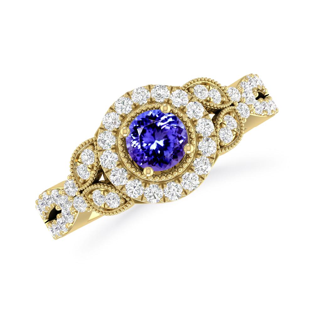 Yellow Gold - Tanzanite