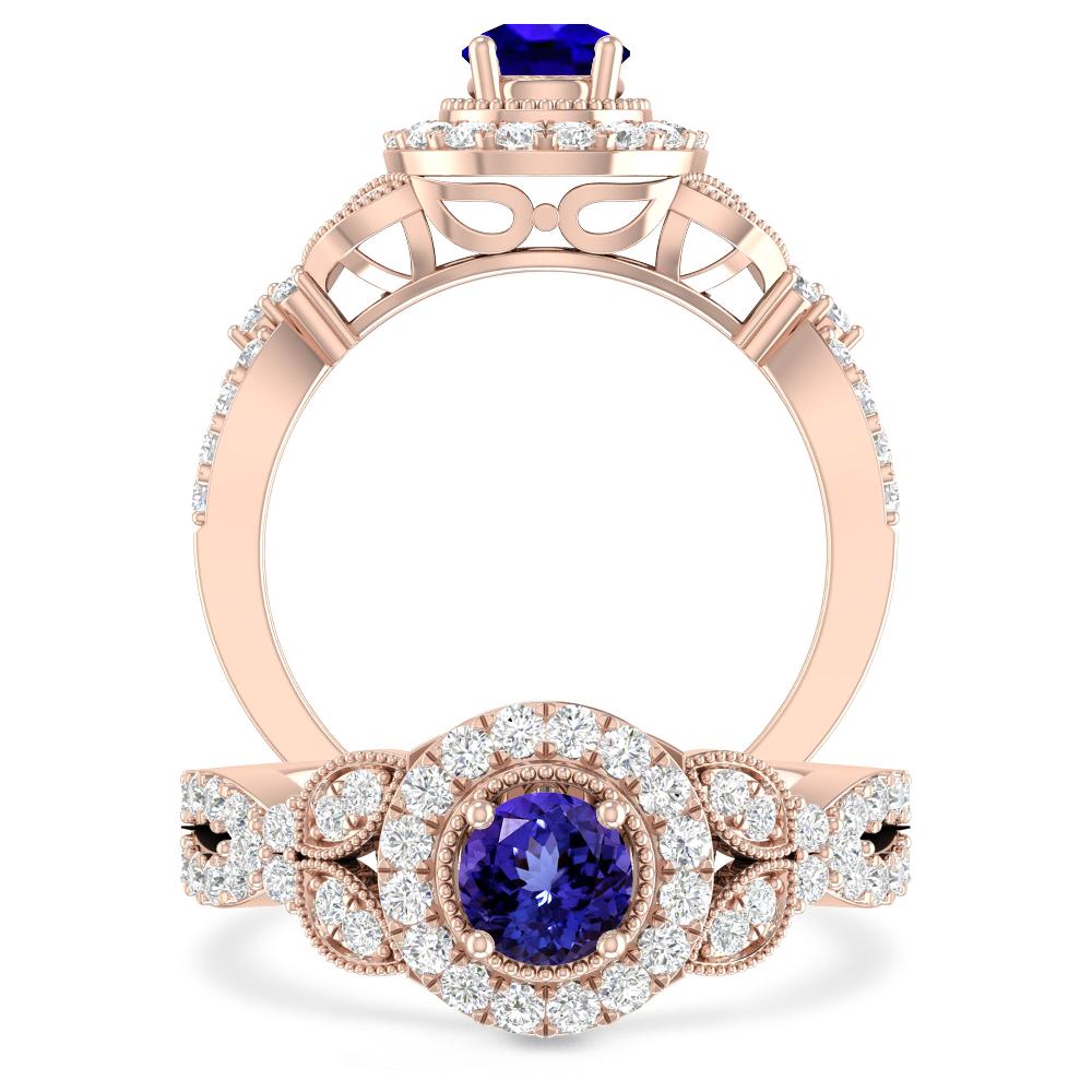 Rose Gold - Tanzanite