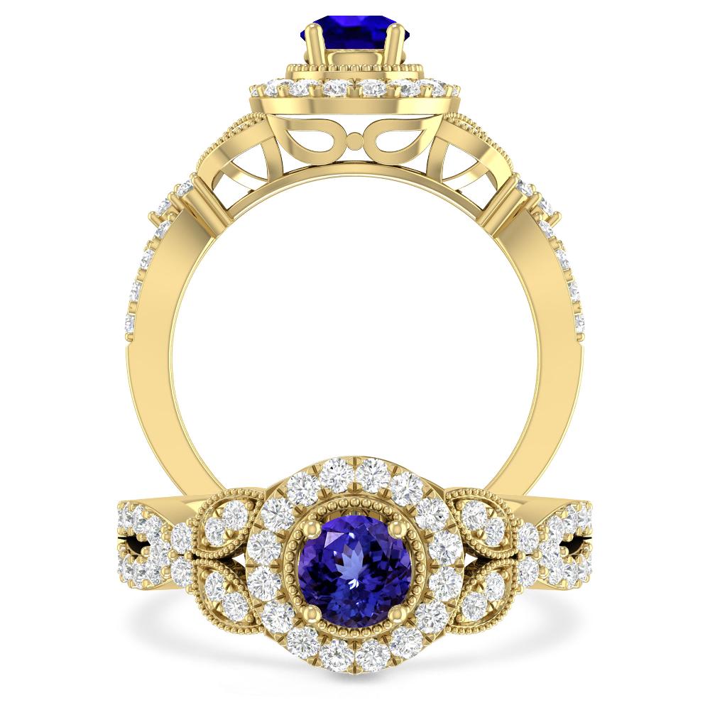 Yellow Gold - Tanzanite