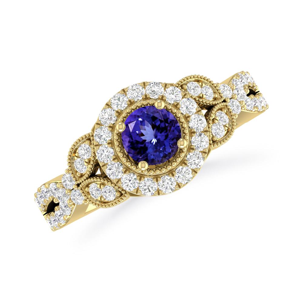 Yellow Gold - Tanzanite