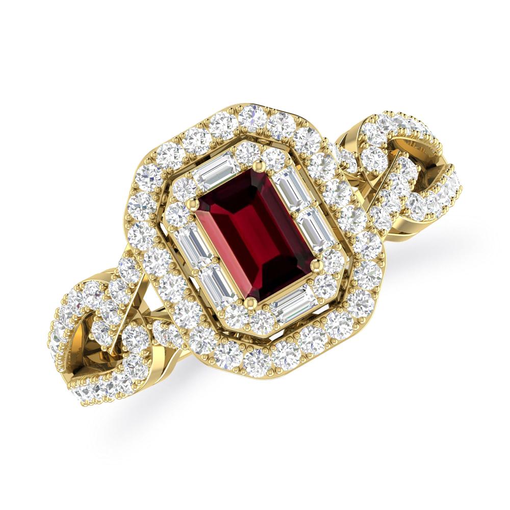 Yellow Gold - Garnet