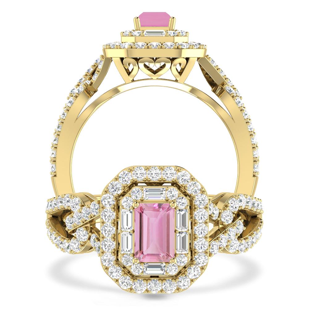 Yellow Gold - Pink Tourmaline