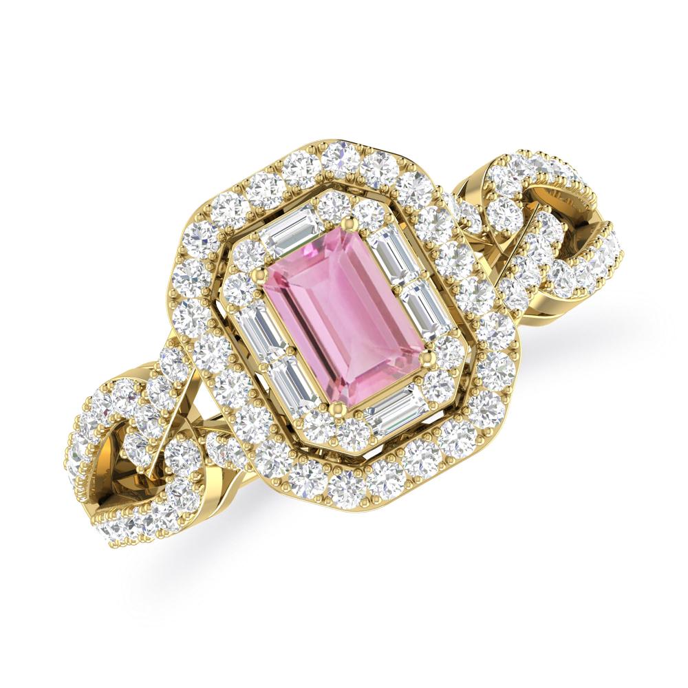 Yellow Gold - Pink Tourmaline