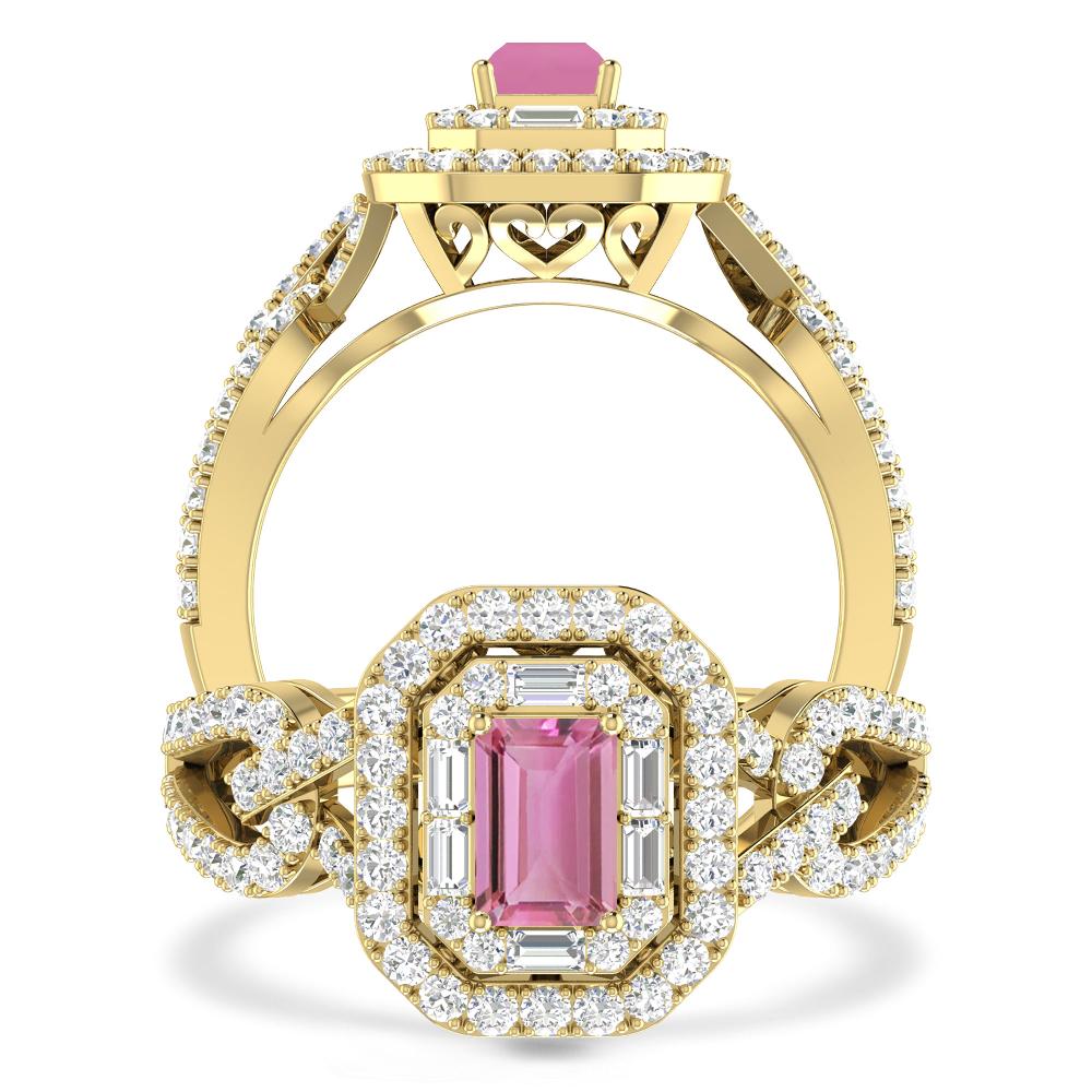 Yellow Gold - Pink Tourmaline