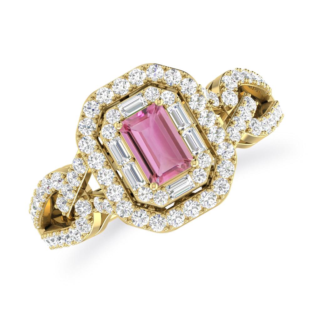 Yellow Gold - Pink Tourmaline