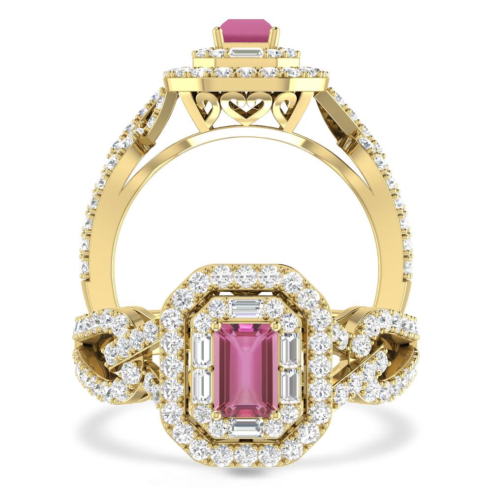 Yellow Gold - Pink Tourmaline