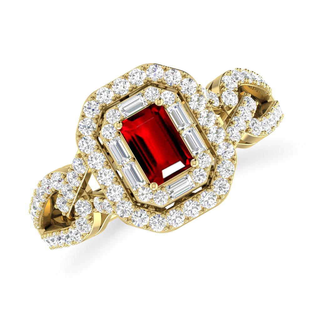 Yellow Gold - Ruby