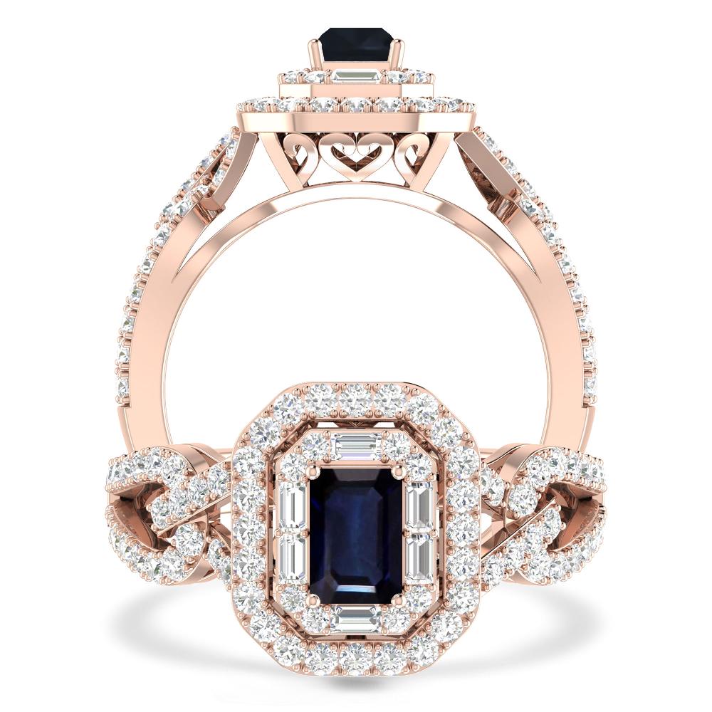 Rose Gold - Sapphire