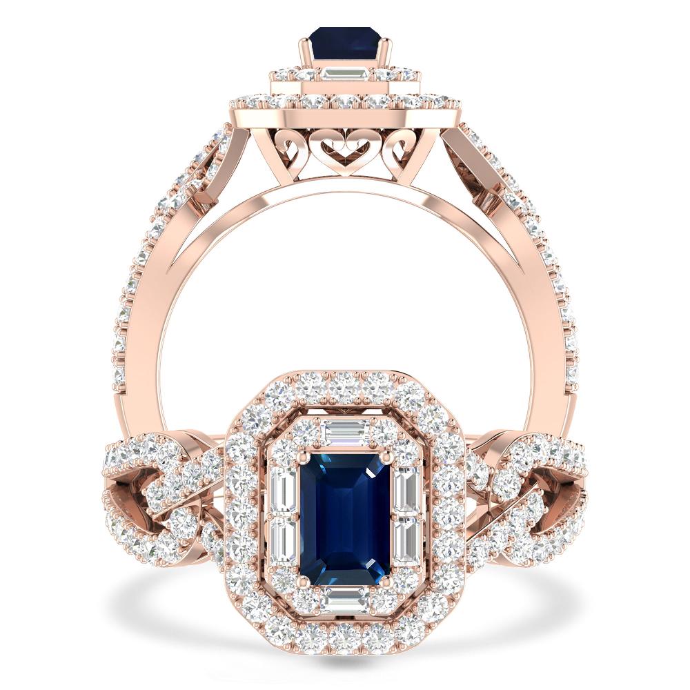 Rose Gold - Sapphire